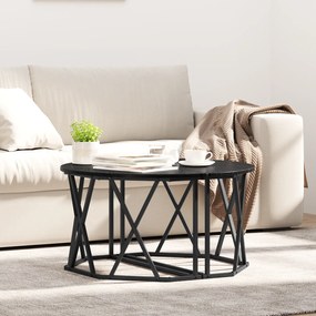 vidaXL Τραπέζι καφέ Μαύρο Δρυς 80x80x42 εκ. από επεξεργασμένο ξύλο