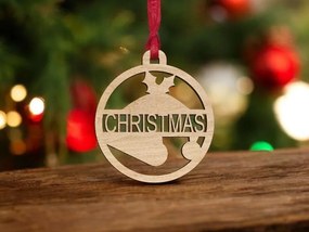 Σετ των 3 Intra απο ξύλο plywood 3mm-4mm πάχος – Εξατομικευμένο μπιχλιμπίδι με καπέλο Santa 40x40 cm INTRAVECTRY-MY548236