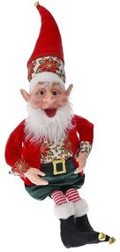 Χριστουγεννιάτικη Φιγούρα Ξωτικό Elf 82849 90cm Red-Green