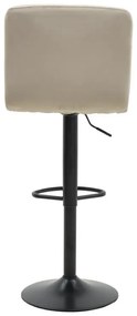 Σκαμπό μπαρ Remina πτυσσόμενο μπεζ βελούδο-βάση μαύρο μέταλλο 44x44x112εκ 2αδα 44x44x112 εκ.