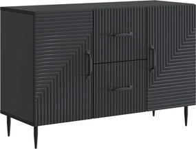 vidaXL Πλαϊνό γραφείο Μαύρο 89 x 34,5 x 60 εκ. Επεξεργασμένο Ξύλο