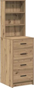 vidaXL Highboard artisan δρυς 40 x 41 x 135 εκ. Επεξεργασμένο Ξύλο