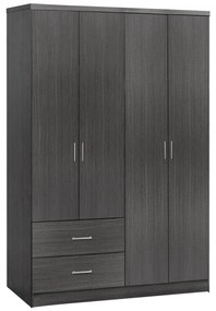 Wardrobe 4 Door with 2 Drawers  Zebrano 120x42,5x180,5