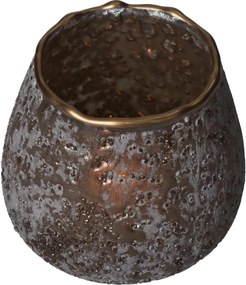 Κηροπήγιο ArteLibre Καφέ Γυαλί 11x11x11cm