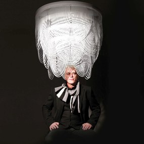 Φωτιστικό Οροφής Ceremony Large White Slamp Aluminium, Polypropylene