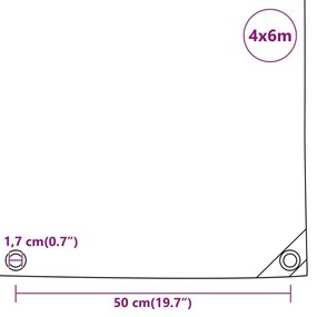 Μουσαμάς Ανθρακί 600 γρ./μ.² 4x6 μ. - Ανθρακί