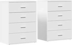 vidaXL Βοηθητικά Ντουλάπια 2 τεμ. Λευκή 60 x 39 x 80 εκ. Επεξεργ. Ξύλο