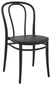 Καρέκλα Στοιβαζόμενη VICTOR Μαύρο PP 45x52x85cm