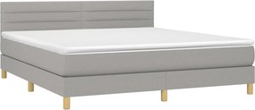 vidaXL Κρεβάτι Boxspring με Στρώμα Αν. Πράσινο 160x200εκ Υφασμάτινο