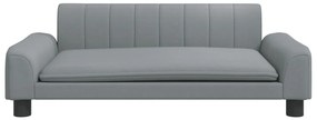vidaXL Καναπές Παιδικός Ανοιχτό Γκρι 90 x 53 x 30 εκ. από Ύφασμα