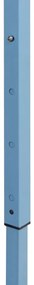 Κιόσκι Πτυσσόμενο με 2 Πλευρικά Τοιχώματα Μπλε 5 x 5 μ. - Μπλε