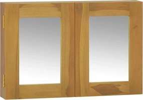 vidaXL Ντουλάπι Καθρέφτη 60 x 10 x 40 εκ. από Μασίφ Ξύλο Teak
