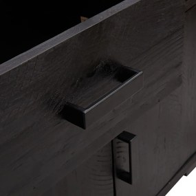 vidaXL Ντουλάπι Μαύρο 110 x 35 x 70 εκ. από Μασίφ Ξύλο Πεύκου