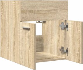 vidaXL Ντουλάπι νιπτήρα μπάνιου Sonoma Oak Κατασκευασμένο ξύλο