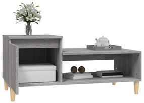 vidaXL Τραπεζάκι Σαλονιού Γκρι Sonoma 100x50x45 εκ. Επεξεργασμένο Ξύλο