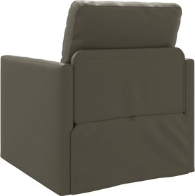 vidaXL Κρεβάτι καναπές 60cm Γκρι Δερματίνη