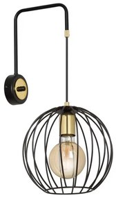 Απλίκα Φωτιστικό Τοίχου 1xE27 Ατσάλι ALBIO Made in Poland Emibig-144/K1-Μαύρο 144/K1