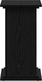 vidaXL Βάση φυτών Μαύρη Οξυά 33 x 33 x 60 εκ Επεξεργασμένο ξύλο
