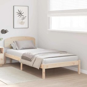 vidaXL Σκελετός Κρεβατιού Καφέ 80 x 200 cm Μασίφ ξύλο πεύκου