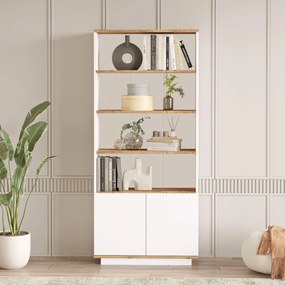 Βιβλιοθήκη Πεύκο Atlantic / Λευκό FR 75x26,8x168,3