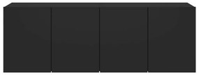 Ντουλάπια Τοίχου Τηλεόρασης 2 Τεμ. Μαύρα 60 x 30 x 41 εκ. - Μαύρο