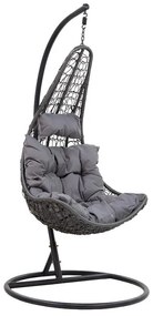 Soleil swing hanging metal-pp-pillow gray 103x83x200cm 103x83x200 εκ.