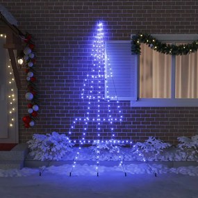 vidaXL Χριστουγεννιάτικο Δέντρο LED με Σφήνες Εδάφους Μπλε 306 εκ