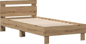 vidaXL Σκελετός Κρεβατιού Artisan Δρυς 80 x 200 cm Επεξεργασμένο Ξύλο