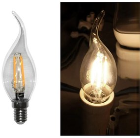 Adeleq Led Λάμπα Cog Κεράκι Διάφανο Με Μύτη Ε14 4W 230V Θερμό 13-14014002