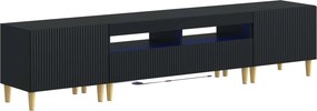 vidaXL 5 Τεμάχια LED Τηλεοπτικού Ντουλαπιού ARNHEM Μαύρο