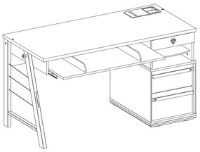 Παιδικό γραφείο TR-1101-1102 USB CHARGING Cilek