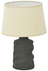 Επιτραπέζιο φωτιστικό Wabbi Inart Ε27 κεραμικό σε μαύρο-μπεζ απόχρωση Φ28x41εκ