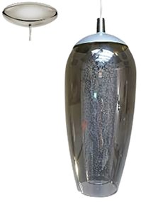 Φωτιστικό Οροφής Led Farsala 96343 Black-Clear Eglo Μέταλλο,Γυαλί
