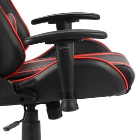 vidaXL Καρέκλα Gaming Περιστρεφόμενη Κόκκινη από PVC