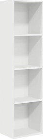 vidaXL Βιβλιοθήκη Λευκή 40x30x152 εκ. από Επεξεργασμένο Ξύλο