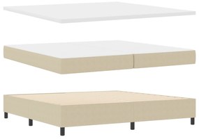 vidaXL Κρεβάτι Box Spring με Στρώμα & LED Φως Γκρί Πράσινο 200x200 εκ. Ύφασμα Σατέν