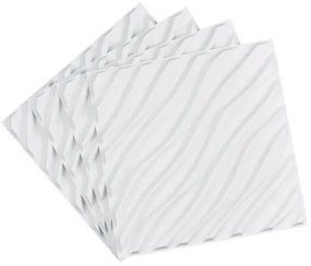 VEVOR 3D Wall Panels 12-Pack 19.7x19.7&#039;&#039; PVC 32 Sq.Ft Coverage Wave Matte White