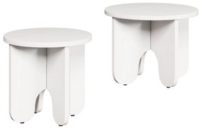 vidaXL Σετ Τραπεζιού Για Καφέ 2 pcs Λευκό 39.5 x 39.5 x 30 εκ.