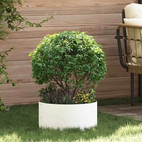 vidaXL Γλάστρες Κήπου 5 τμχ Λευκές 40x40x20 εκ. Χάλυβας