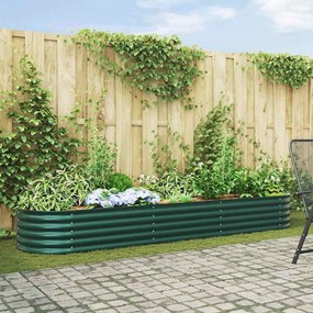 vidaXL Ανεβασμένο Κρεβάτι Πράσινο 320 x 80 x 44 cm Ατσάλι