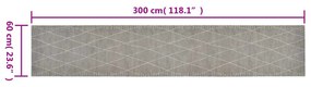 vidaXL Χαλί Κουζίνας Πλενόμενο Σχέδιο Ρόμβοι 60 x 300 εκ. Βελούδινο