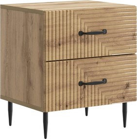 vidaXL Κομοδίνο 2 τεμ. Artisan Δρυς 43 x 34,5 x 47,5 εκ