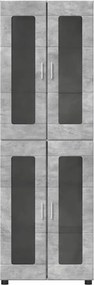 vidaXL Highboard με ράφι FLORIN Σκυρόδεμα Γκρι 60 x 35 x 182 εκ.