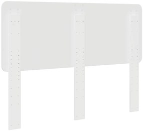 vidaXL Κεφαλάρι με κεφαλάρι Λαμπερό Λευκό 150 cm Επεξεργασμένο ξύλο