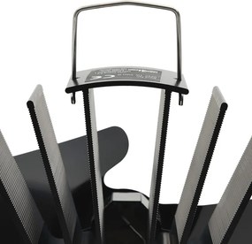 vidaXL Αερόθερμο Σόμπας Μαύρο με 2 Πτερύγια