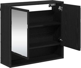 vidaXL Ράφι Τοίχου Μαύρη Οξυά 65 x 20 x 60 εκ