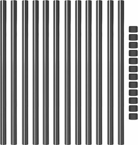 vidaXL Στύλος Περιφράξεων 12 pcs Γκρι 120 cm