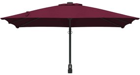 vidaXL Ομπρέλα Κήπου Κόκκινο, Μαύρο 248.5 x 247.5 x 160 εκ.