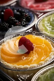 Σετ των 2 Intra Συλλεκτικό Ξύλινο Παζλ Plywood 4mm - Πολύχρωμες τάρτες και cheesecake γεμάτες με φρούτα Σε Ξύλινο Κουτί - Διαστάσεις: 10x10 cm – 25 κομμάτια