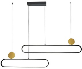Φωτιστικό Οροφής - Ράγα Naomi 4301800 121x100cm Led 48W 2626lm 3000K Black-Gold Viokef